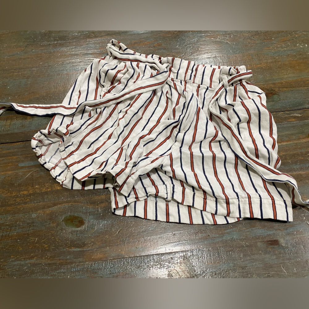H&M Striped Women Shorts - White and Brown